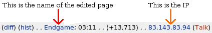 Page and IP when seen from Recent Changes